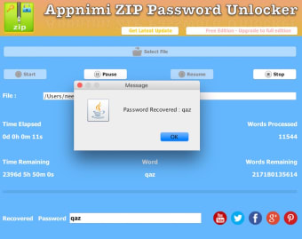 Image 1 for Appnimi ZIP Password Unlo…